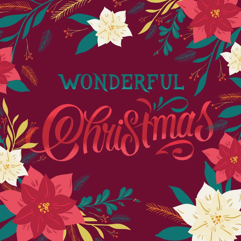 圣诞节圣诞树圣诞老人闪亮装饰电商促销折扣海报PSD模板AI素材【404】